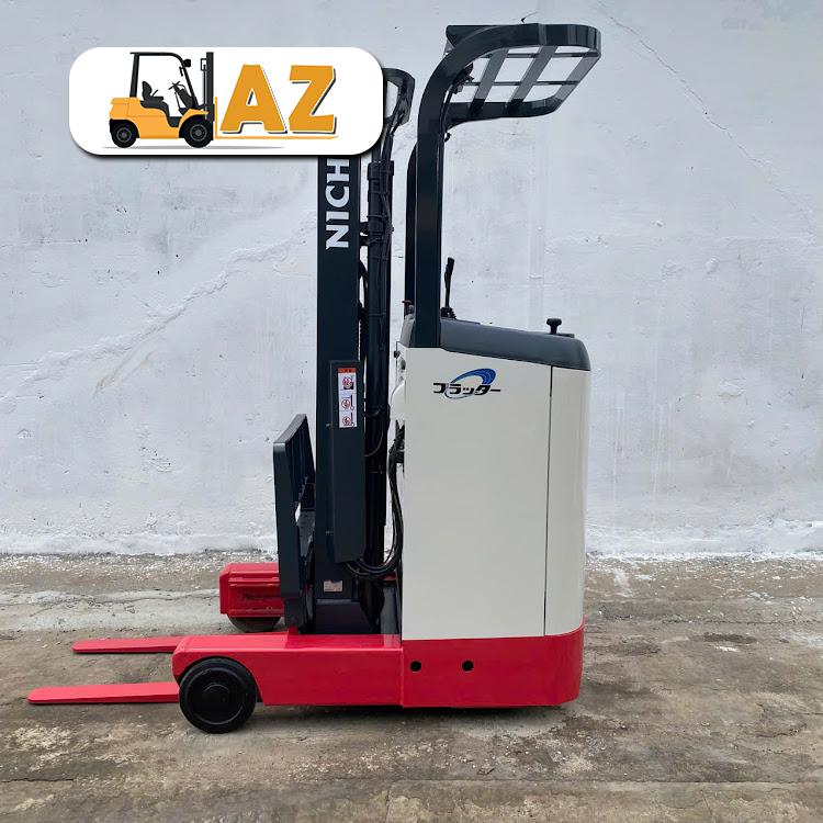 Xe nâng điện đứng lái 900kg Nichiyu FBRM9-75-330 PFL, ty giữa, nâng cao 3m3