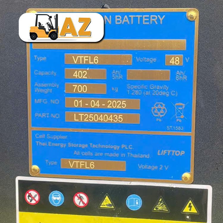 Bình điện Xe Nâng LIFTTOP VTFL6 (402Ah)