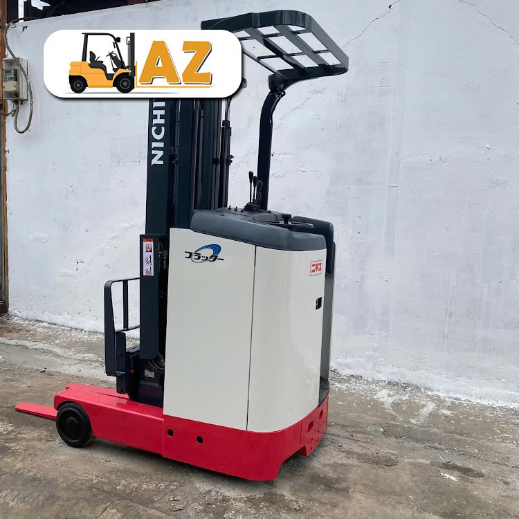 Xe nâng điện đứng lái 900kg Nichiyu FBRM9-75-330 PFL, ty giữa, nâng cao 3m3